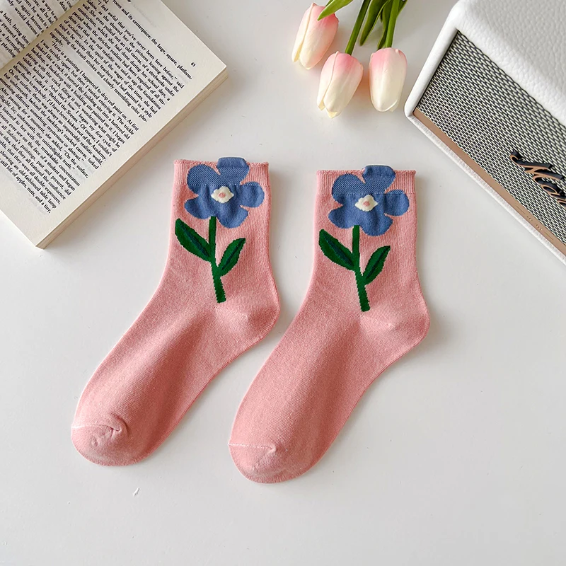 Calcetines de algodón con volantes para mujer, medias informales, estilo coreano, Kawaii, transpirables, novedad Calcetines de algodón con volantes para mujer, medias informales, estilo coreano, Kawaii, transpirables, novedad